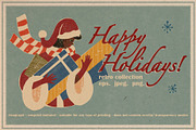 Happy Holidays set: retro edition, a Decorative Illustration by Paper Cherry (Thumbnail 1 of 21)