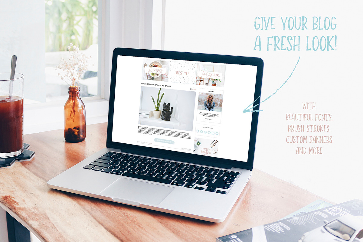 SALE! Web Design Kit for Bloggers, a Templates & Theme by SwitzerShop (Photo 12 of 19)