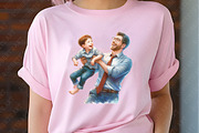 Father and Child Watercolor Cliparts, an Illustration by RobertsArt (Thumbnail 2 of 8)