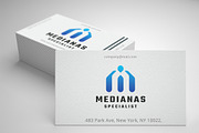 Abstract Human Figure M Letter Logo, a Branding & Logo Template by Design_Planet (Thumbnail 2 of 3)