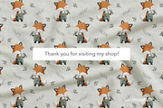 Fox and Bird Patterns & Clipart, an Animal Illustration by GoldmoonUA (Thumbnail 5 of 5)