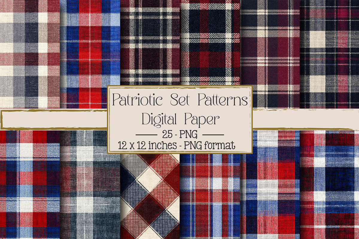 Patriotic set seamless patterns, a Texture Illustration by DreamPrint404 (Photo 1 of 4)