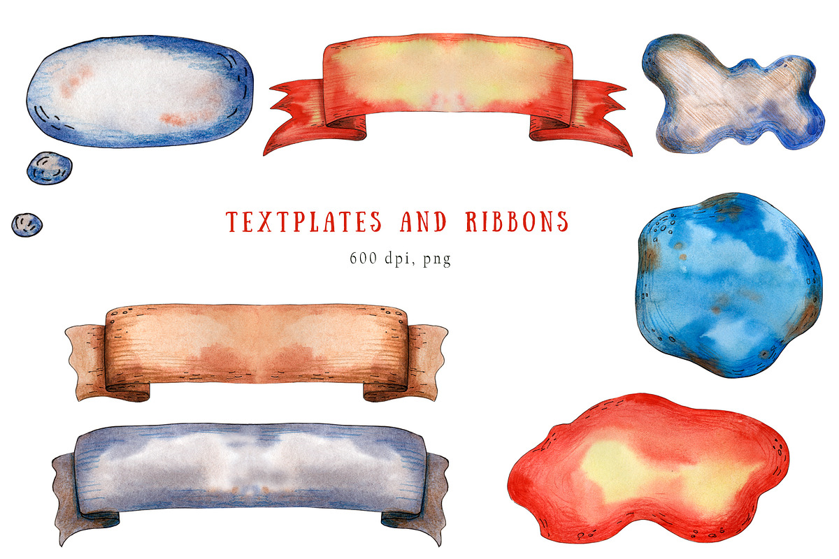 Little Fairies - Watercolor Clip Art, an Object Illustration by Mashamashastu (Photo 7 of 9)