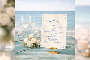 Hand Drawn Bar Menu bd001, a Card Template by TyphoonStudio