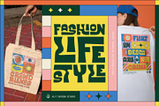 Kosnat Trunks Retro Display Typeface, a Sans Serif Font by alit design (Thumbnail 11 of 20)