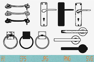 Door handles svg Door knob vector