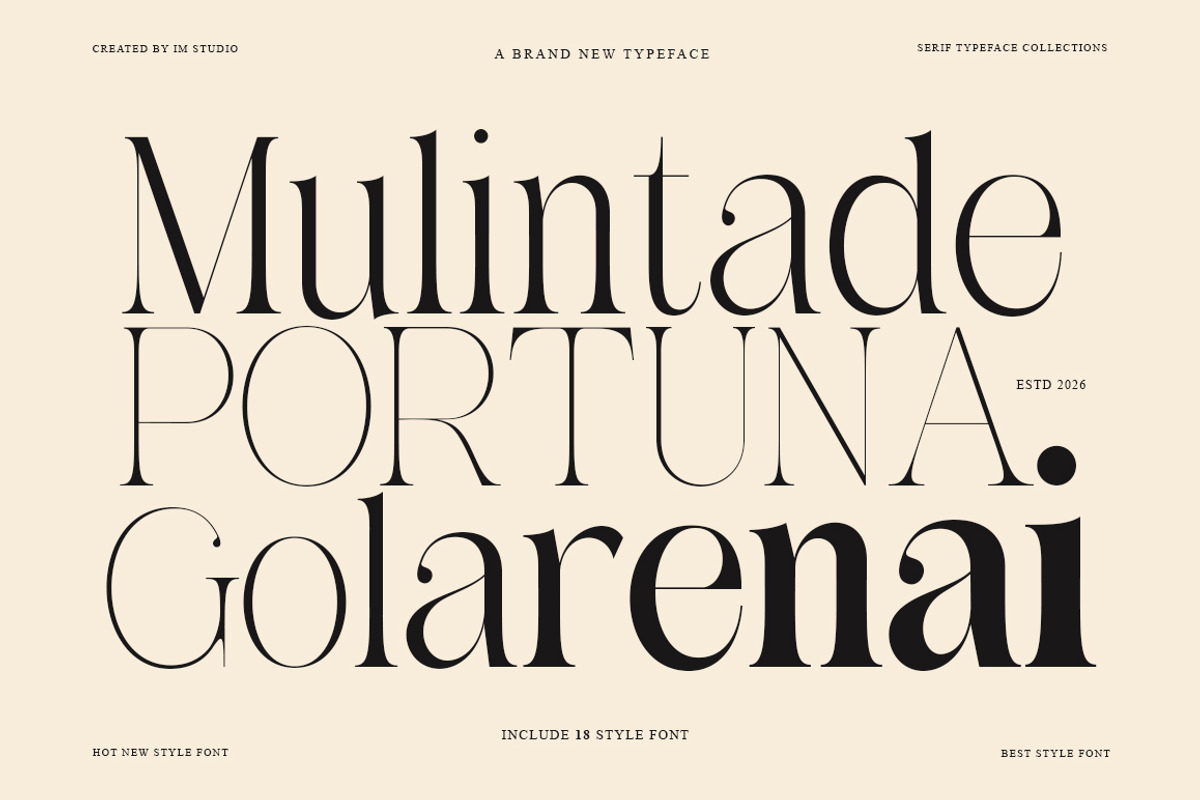 Awesome Gulgina | 18 Style Font, a Serif Font by IM Studio (Photo 6 of 15)