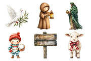 Cute Christmas Nativity Clipart, an Illustration by Daily.Designs (Thumbnail 4 of 5)