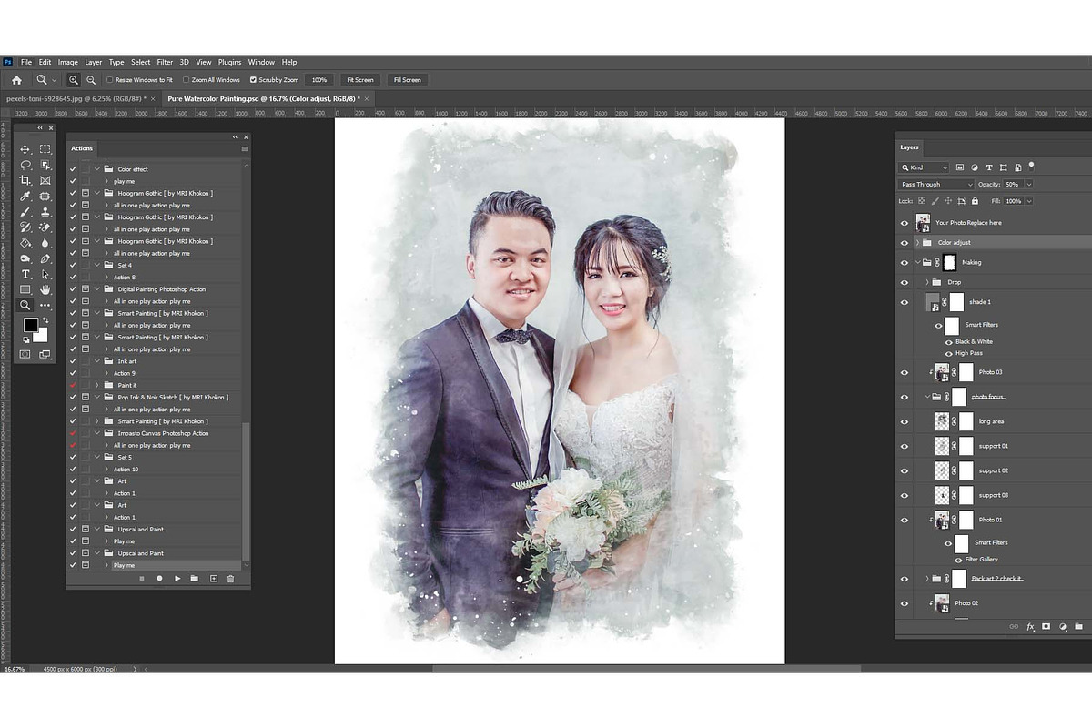 Pure Watercolor Photoshop Action, an Action Add-On by MRI STUDIO (Photo 15 of 15)