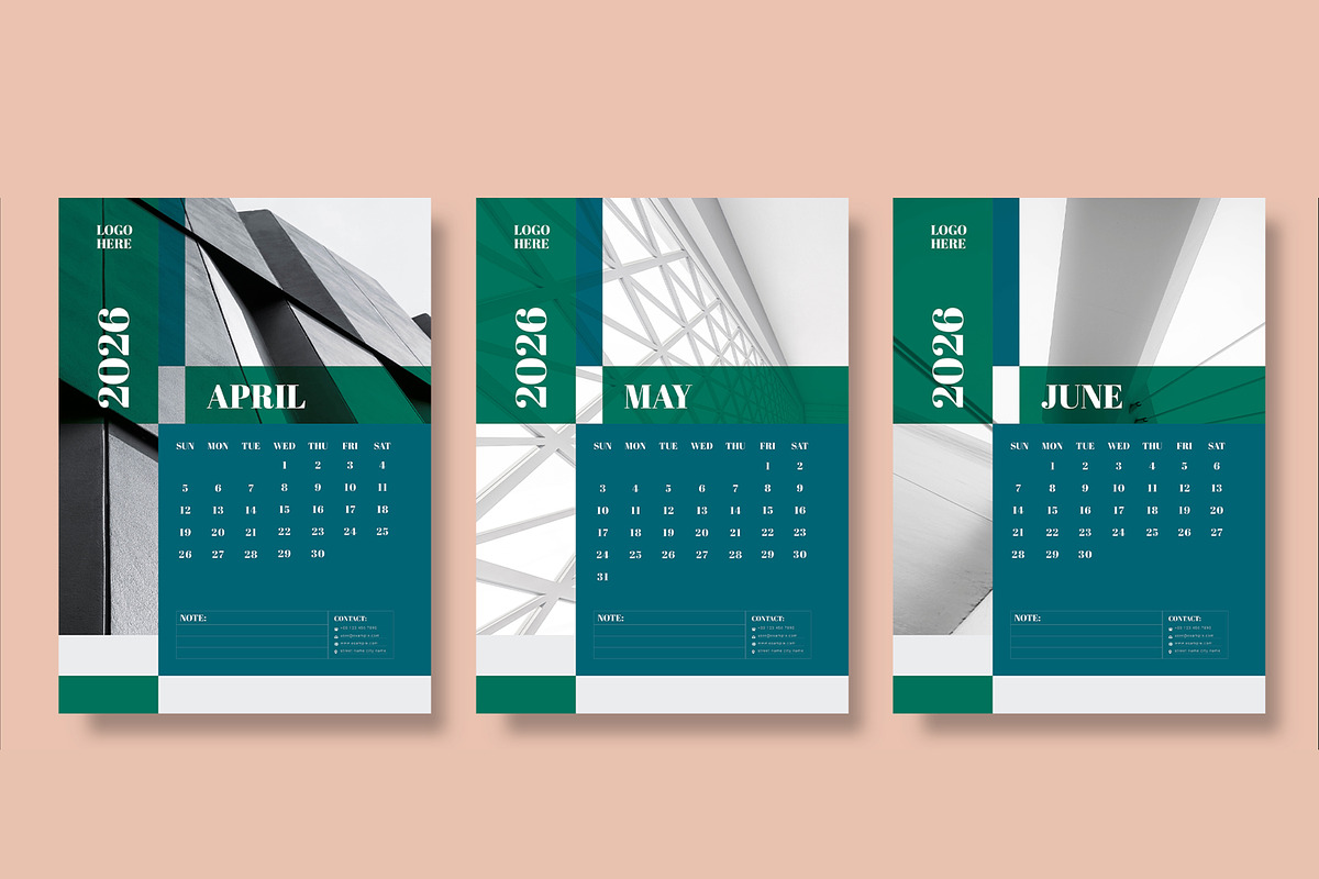 Corporate Business 2026 Calendar, a Stationery Template by ContestDesign (Photo 3 of 5)