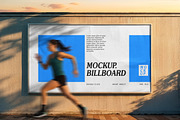 Outdoor Sunset Wall Billboard Mockup, an Advertising Mockup by smishura (Thumbnail 1 of 5)