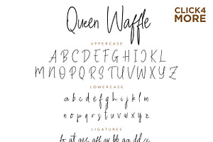 Queen Waffle - Fancy Handwriting