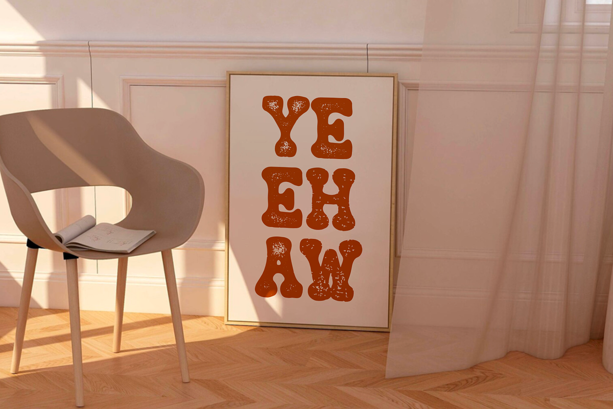 Coyote Drake Font - Groovy Western, a Handwritten Font by ariodsgn (Photo 6 of 6)