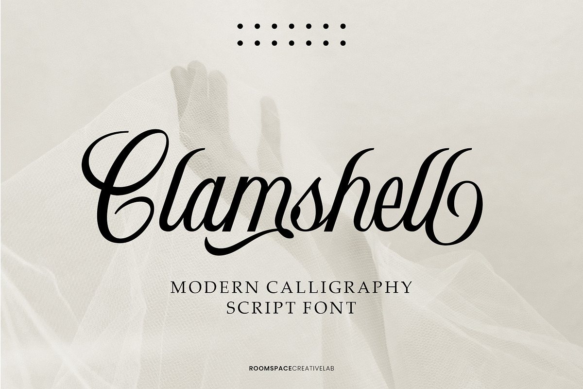 Clamshell - Modern Calligraphy, a Script Font by roomspace creative lab (Photo 1 of 15)