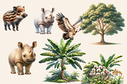 SAFARI JUNGLE ANIMALS CLIPART PACK, an Animal Illustration by Daring Digies (Thumbnail 3 of 10)