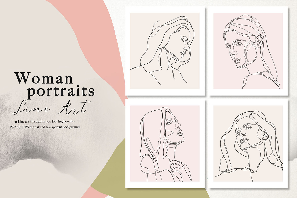 Woman Head Line Art Portraits, a Person Illustration by Papatongartist (Photo 4 of 10)