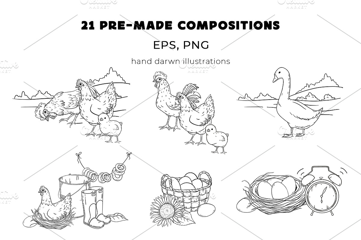 Rise and Shine vector Farm Clipart, an Animal Illustration by Eves_Aquadreams (Photo 4 of 15)