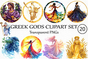Greek Gods clipart set, an Illustration by Craft Nest (Thumbnail 1 of 5)