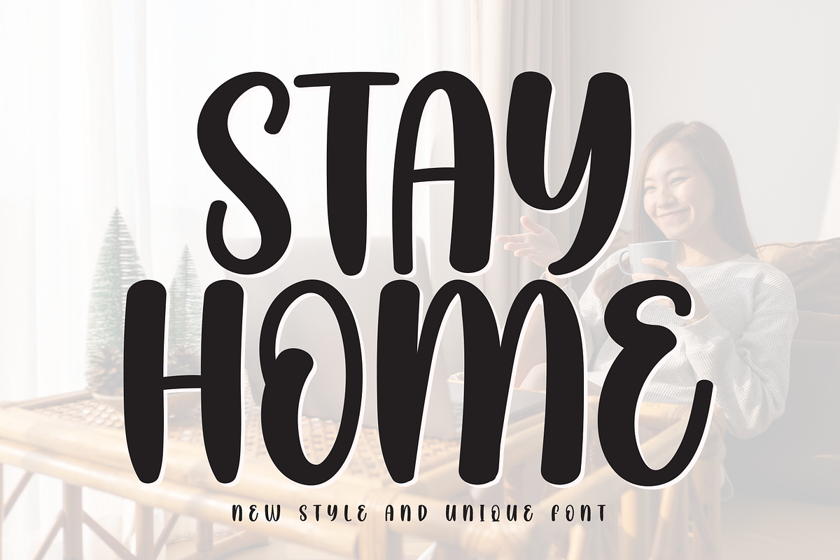 Stay Home | Script Font, a Script Font by Scratchones (Photo 1 of 8)