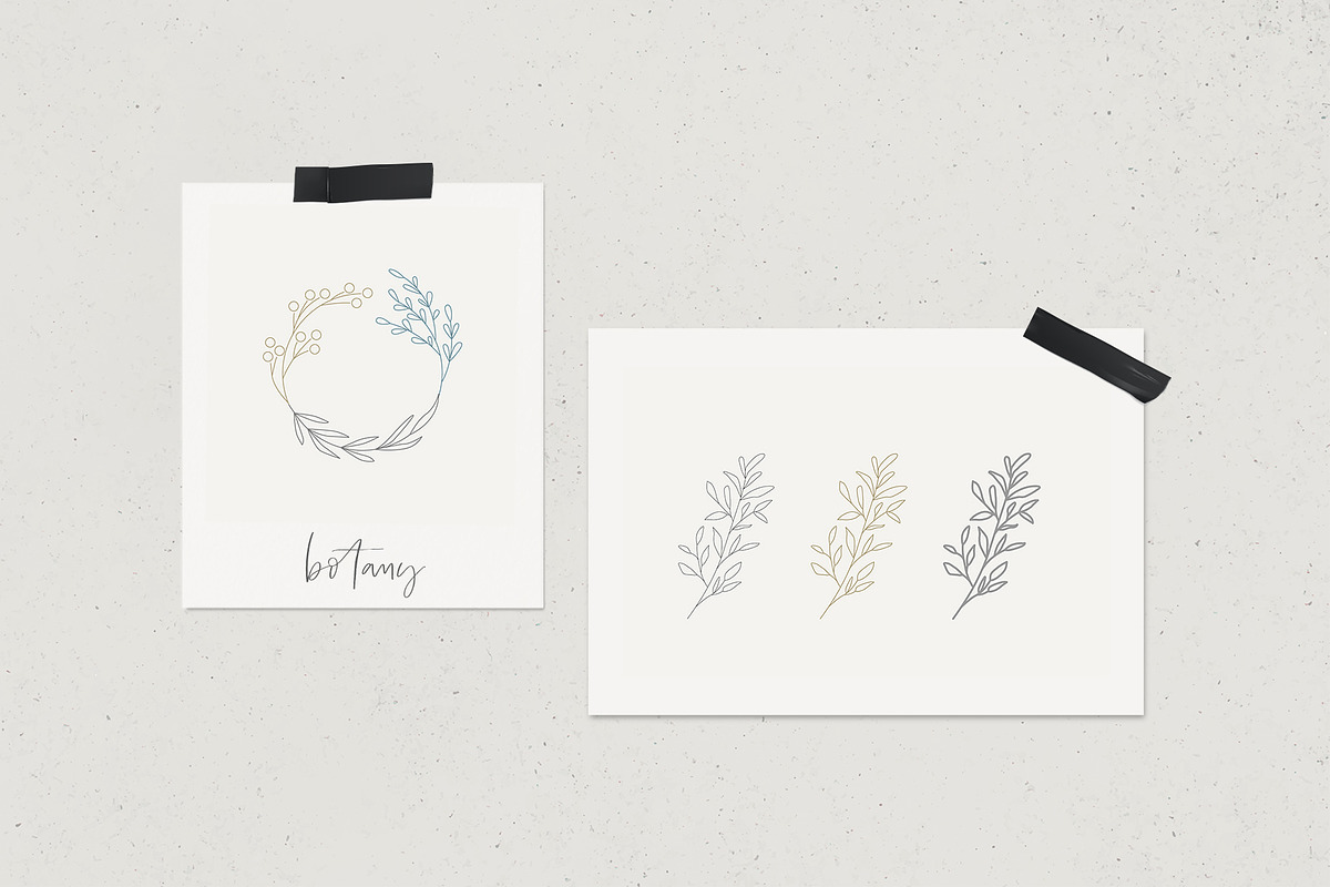 Botanical hand drawn elements, an Outline Icon by mayrum (Photo 4 of 10)