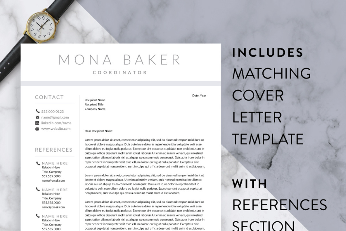 Modern Resume Template for Word, a Resume Template by SharpResumeFoundry (Photo 2 of 5)