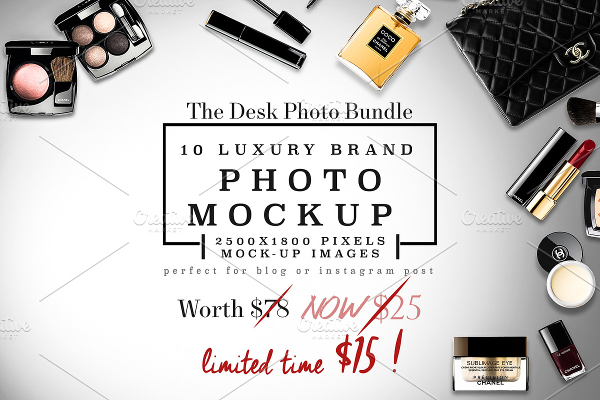 10 luxury feminine desktop bundle stock photo containing chanel and stock, a Beauty & Fashion Photo by Whimsical Logoshop (Photo 1 of 15)