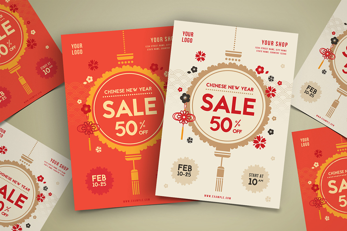Chinese New Year Sale Flyer, a Flyer Template by VectorVactory (Photo 1 of 4)