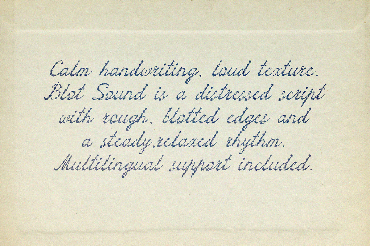 Blot Sound - Messy Ink Script Font, a Script Font by AnMark (Photo 9 of 11)