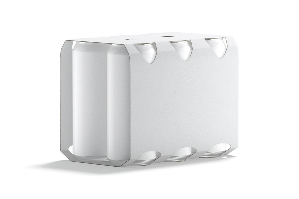White Six 550ml Can Pack 3D Model, an Object 3D Model by rebrandy (Photo 3 of 9)