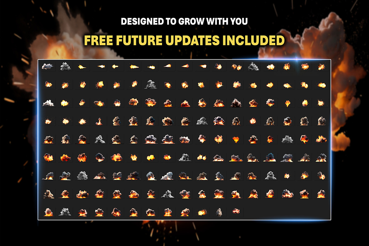 140+ Cutout Bomb Explosions Effects, an Object Graphic by Mikel Blazgad (Photo 7 of 9)
