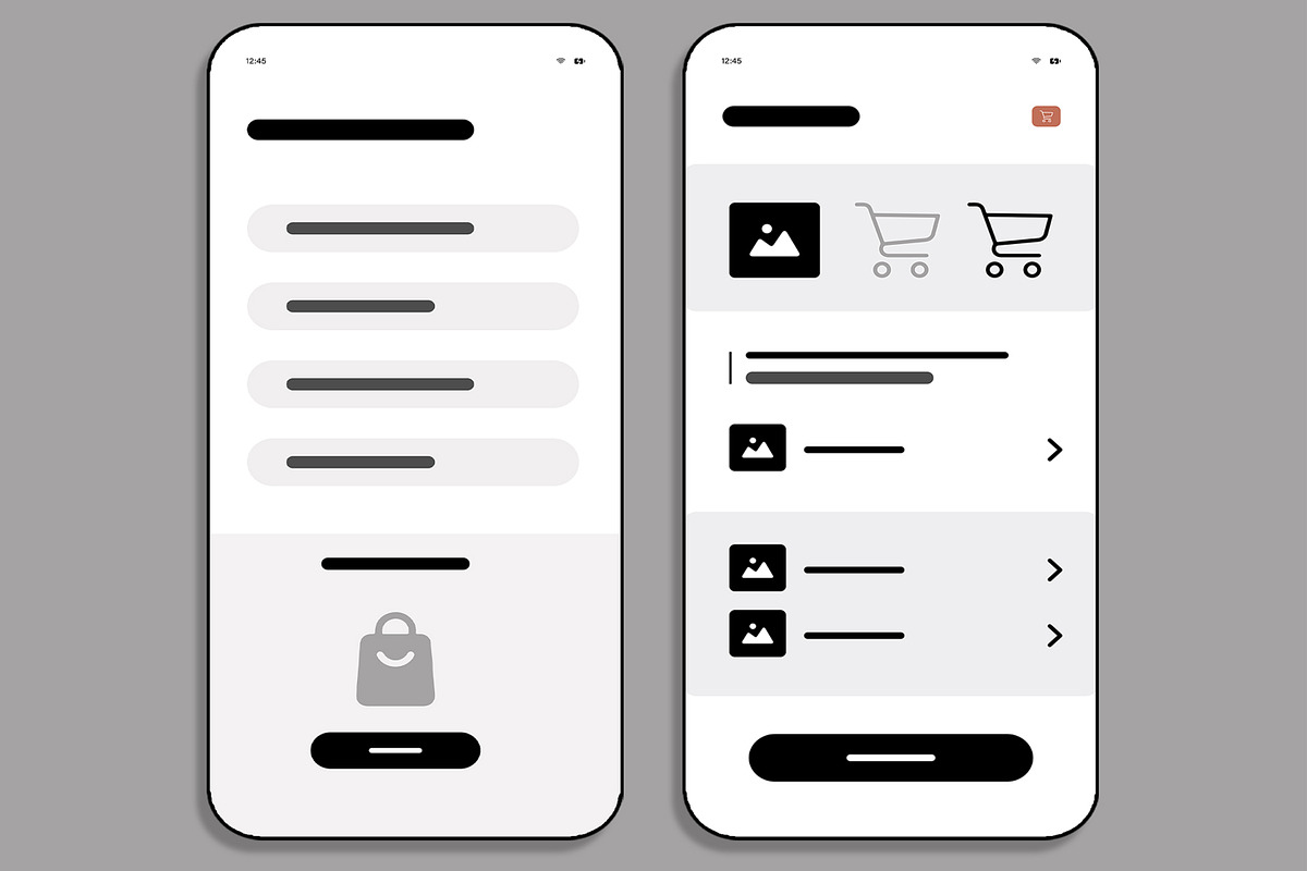 Mobile App Wireframe Template, a Wireframe Template by MightyDesign (Photo 5 of 8)