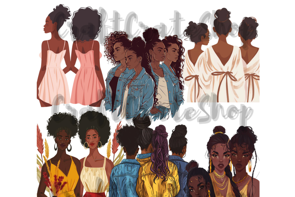 Sisterhood Clipart, an Illustration by CraftCrateShop (Photo 3 of 7)