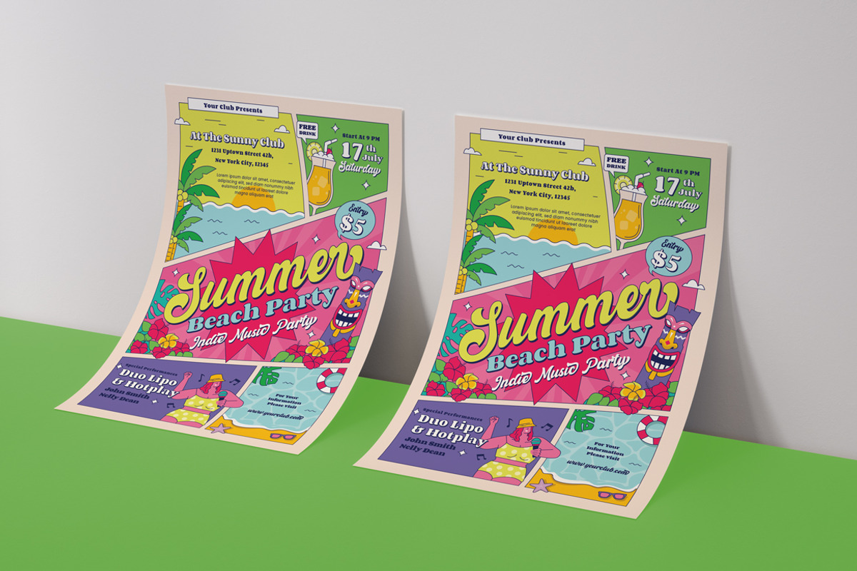 Summer Beach Party Flyer, a Flyer Template by Totem Design Studio (Photo 5 of 5)
