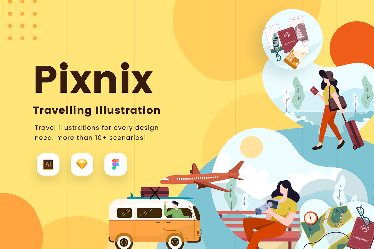 Pixnix - Travel illustration Bunddle, an Illustration by Graphicdunk (Photo 1 of 6)