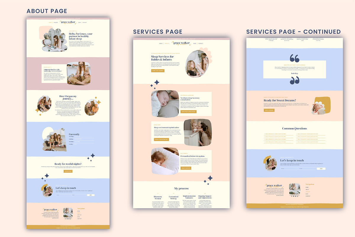 Sleep Coaching Elementor Template, a WordPress Template by Templatez.Co (Photo 4 of 7)