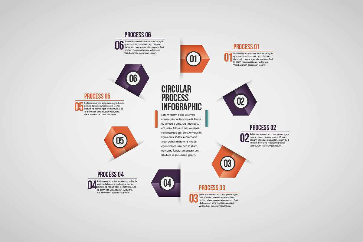 Circular 6 Processes Infographic, a Templates & Theme by h.utomo