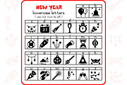 New Year Icons - Dingbat Font, a Symbol Font by WADLEN (Thumbnail 3 of 7)