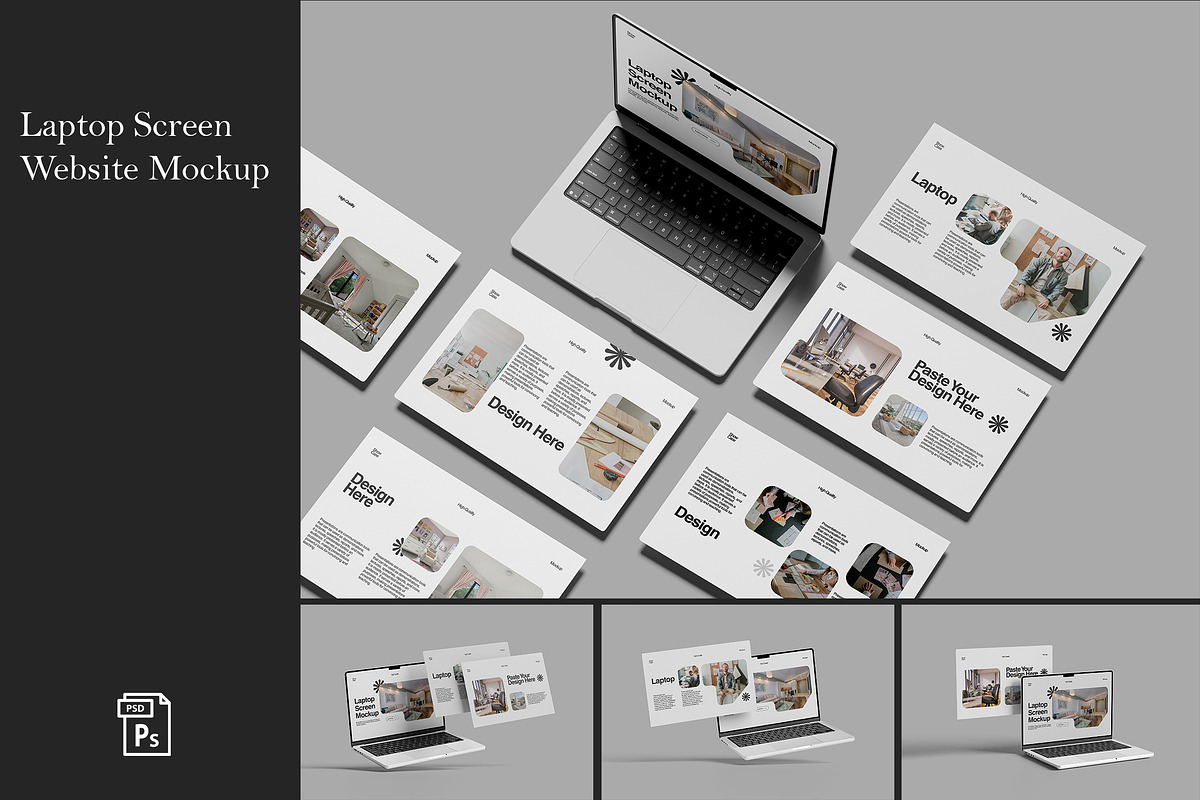 Laptop Screen Website Mockup, a Mac Mockup by SimpangGraphics (Photo 1 of 6)