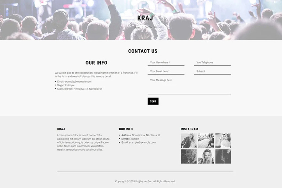 Kraj - Music Band WordPress Theme, a WordPress Template by NetGon_Tech's Shop (Photo 3 of 4)