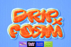 Glossy Liquid Text Effects, a Layer Style Add-On by Matsero