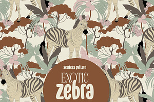 Animal tropical jungle zebra