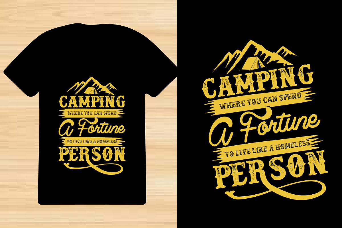 Camping T-Shirt Design Bundle, an Object Graphic by Creativeshirt (Photo 2 of 5)