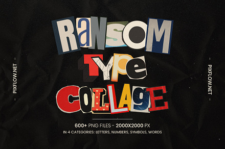 Ransom Type Collage, an Object Graphic by Pixflow