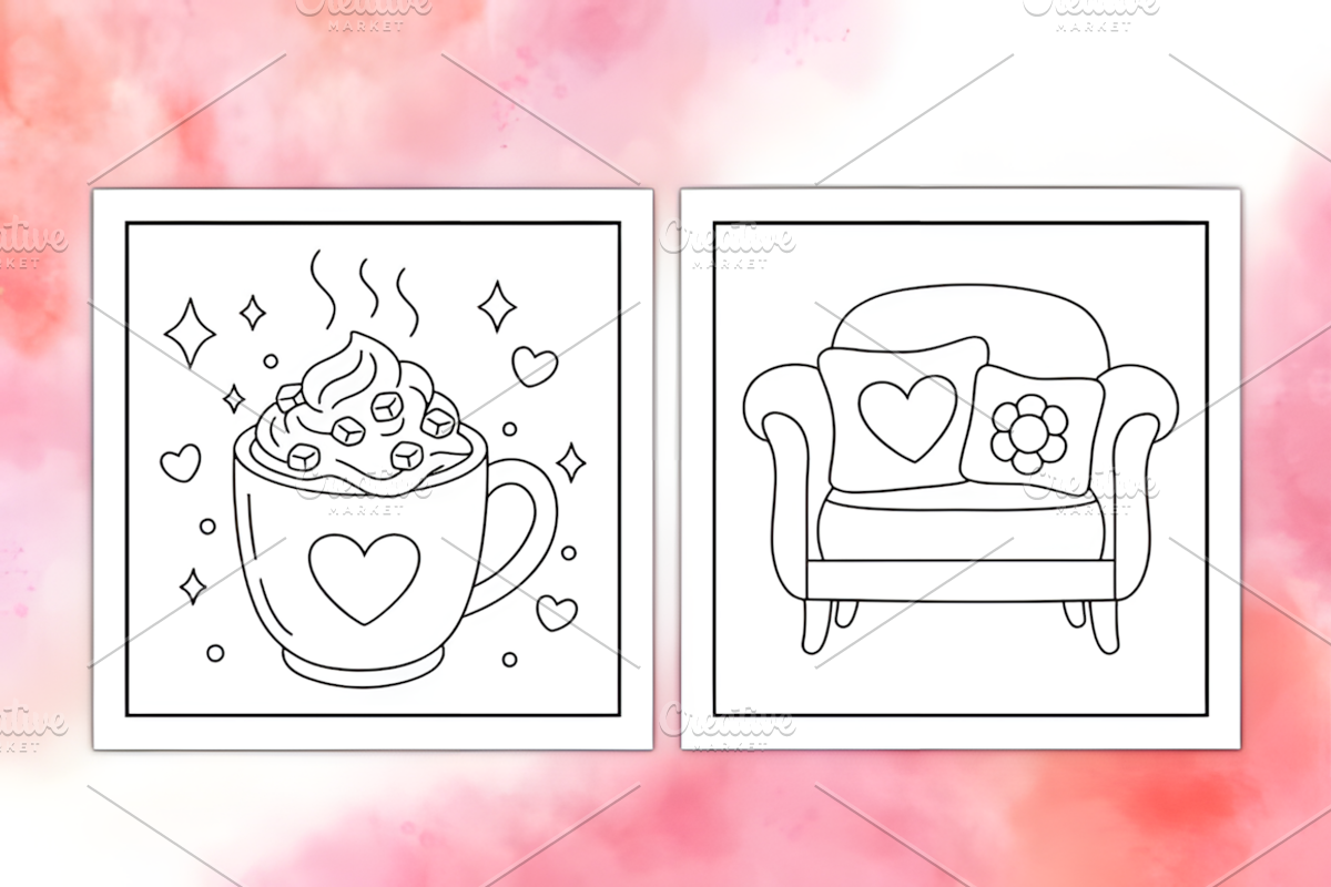 Comfy Girl Bold and Easy Coloring, a Decorative Illustration by Coco Bloom (Photo 3 of 4)
