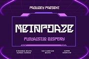 Metaporze - Futuristic Font, a Sans Serif Font by Dhabee (Thumbnail 1 of 9)