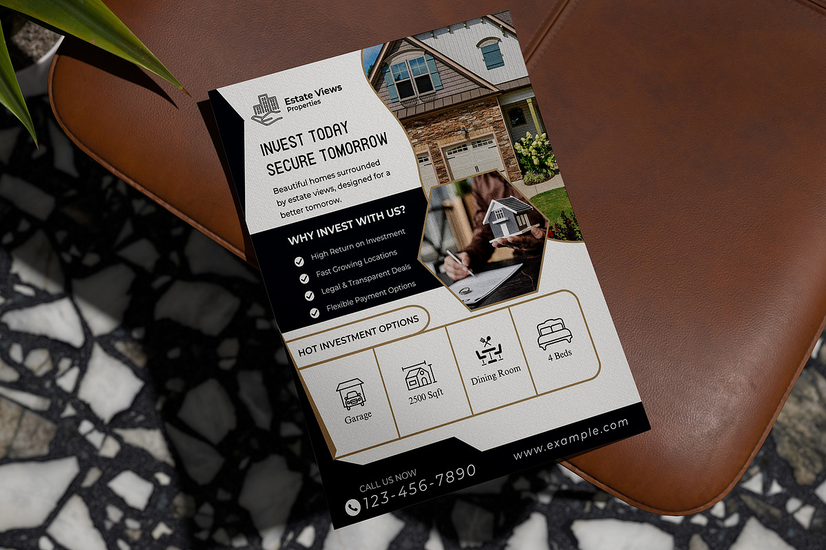 Estate | 5 Flyers | Canva, a Flyer Template by Mohammad Sarfaraz (Photo 5 of 6)