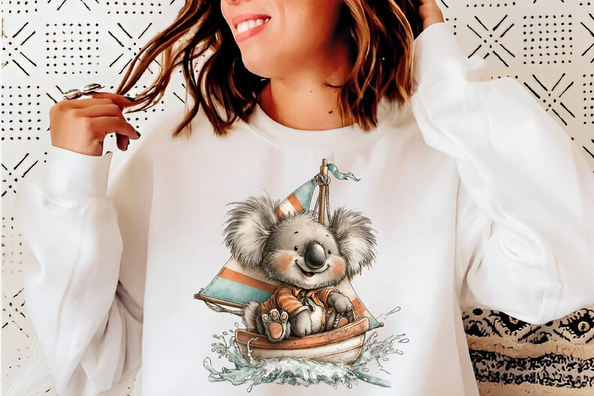 Whimsical summer koalas clipart, an Illustration by SinaCreation (Photo 6 of 9)