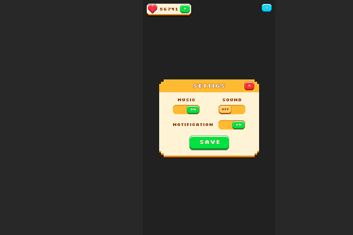 Pixel Game UI pack, an Object Graphic by KartInnka (Photo 7 of 13)