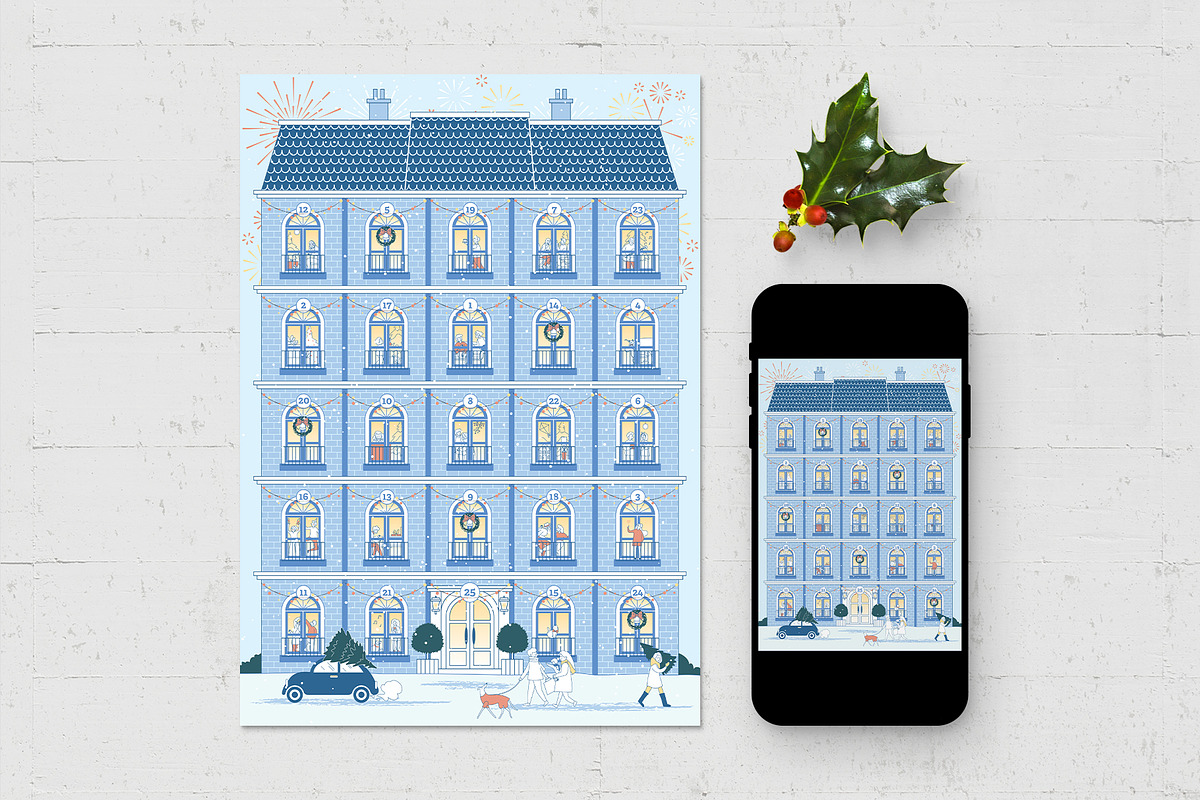 Christmas Advent Calendar Design, a Poster Template by BrandPacks (Photo 2 of 5)