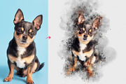 Dog Watercolor Painting, an Action Add-On by MRI STUDIO (Thumbnail 3 of 18)